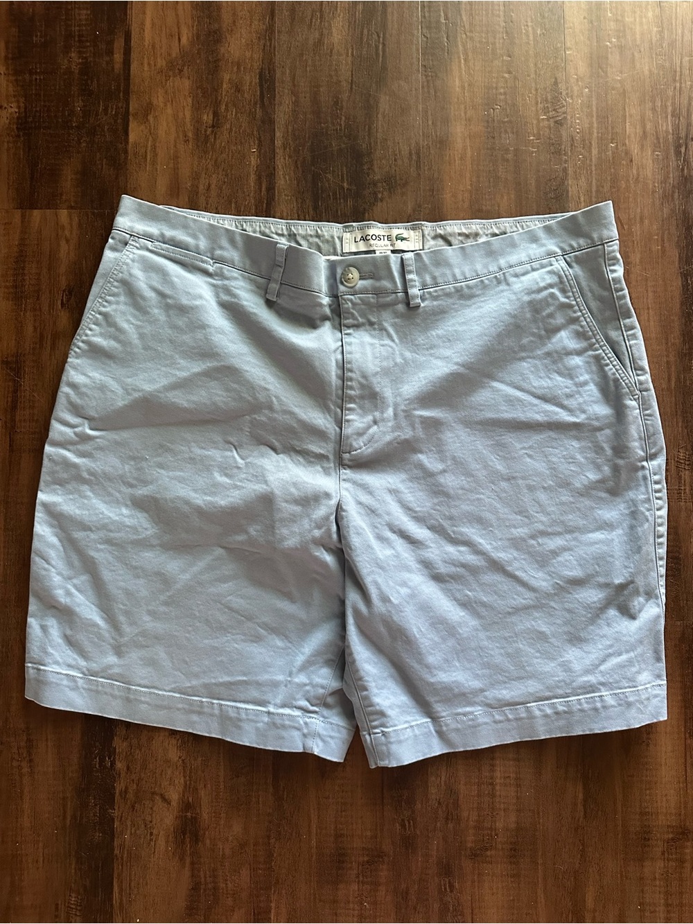 Lacoste Pale Blue Regular Fit Cotton Shorts